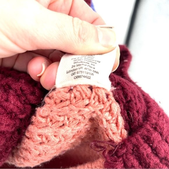 Free People Park City Color block Knit Oversized Chunky Pullover Sweater - Picture 9 of 9